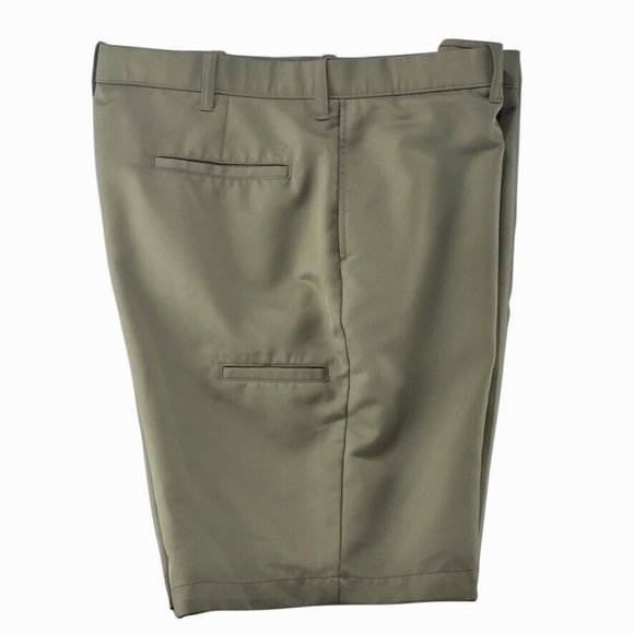 HAGGAR H26 Shorts Men's Size 38 Khaki Cotton Polyester - Picture 3 of 7